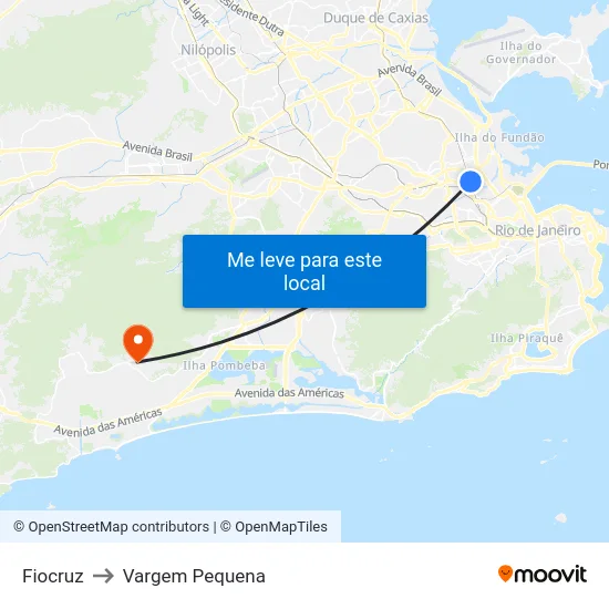 Fiocruz to Vargem Pequena map
