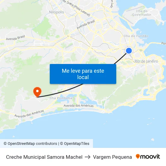 Creche Municipal Samora Machel to Vargem Pequena map