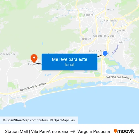 Station Mall | Vila Pan-Americana to Vargem Pequena map