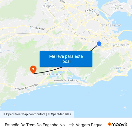 Estação De Trem Do Engenho Novo to Vargem Pequena map