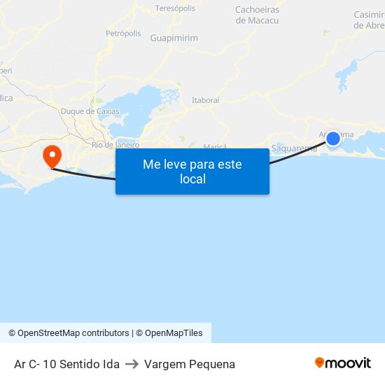 Ar C- 10 Sentido Ida to Vargem Pequena map