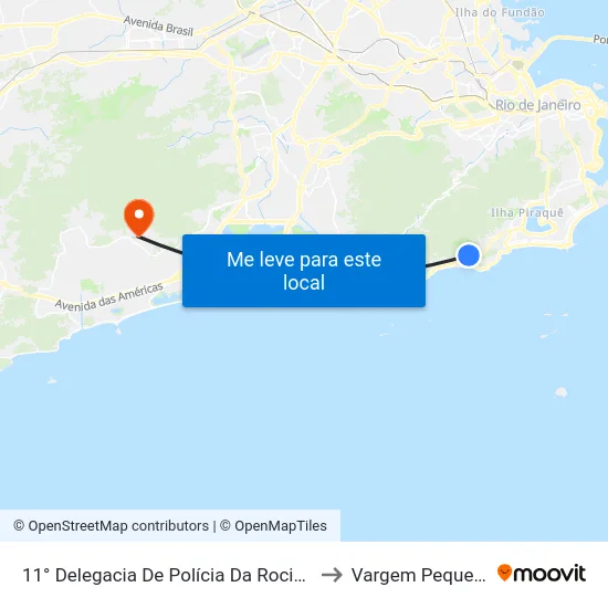 11° Delegacia De Polícia Da Rocinha to Vargem Pequena map