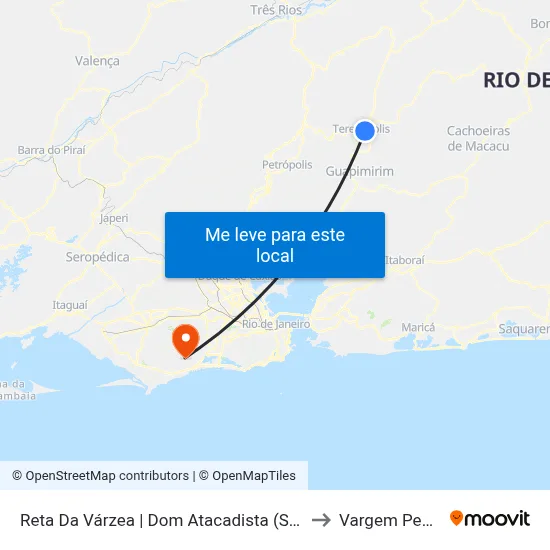 Reta Da Várzea | Dom Atacadista (Sentido Alto) to Vargem Pequena map