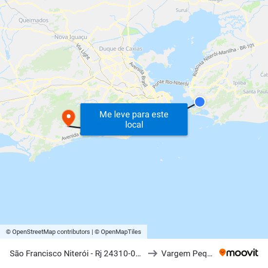 São Francisco Niterói - Rj 24310-005 Brasil to Vargem Pequena map