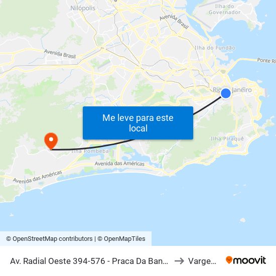 Av. Radial Oeste 394-576 - Praca Da Bandeira Rio De Janeiro - Rj 20271-320 Brasil to Vargem Pequena map