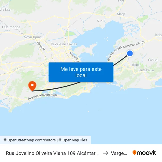 Rua Jovelino Oliveira Viana 109 Alcântara São Gonçalo - Rio De Janeiro 24710 Brasil to Vargem Pequena map