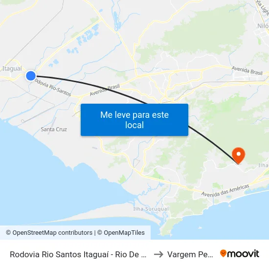 Rodovia Rio Santos Itaguaí - Rio De Janeiro Brasil to Vargem Pequena map