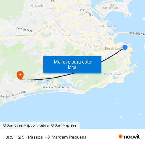 BRS 1 2 5 - Passos to Vargem Pequena map