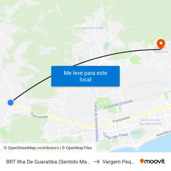 BRT Ilha De Guaratiba (Sentido Mato Alto) to Vargem Pequena map