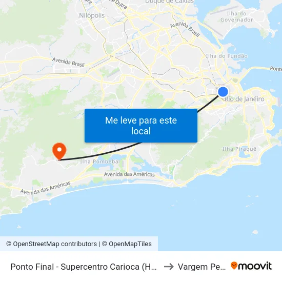 Ponto Final - Supercentro Carioca (Hospital Do Olho) to Vargem Pequena map