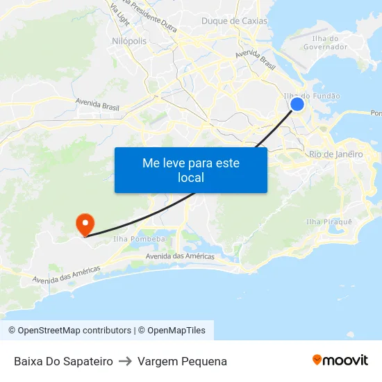 Baixa Do Sapateiro to Vargem Pequena map