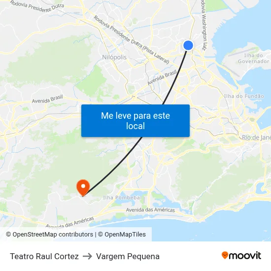 Teatro Raul Cortez to Vargem Pequena map