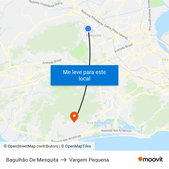 Bagulhão De Mesquita to Vargem Pequena map