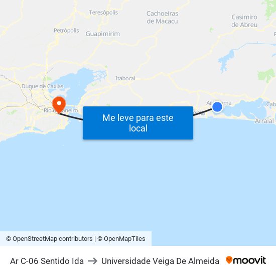 Ar C-06 Sentido Ida to Universidade Veiga De Almeida map