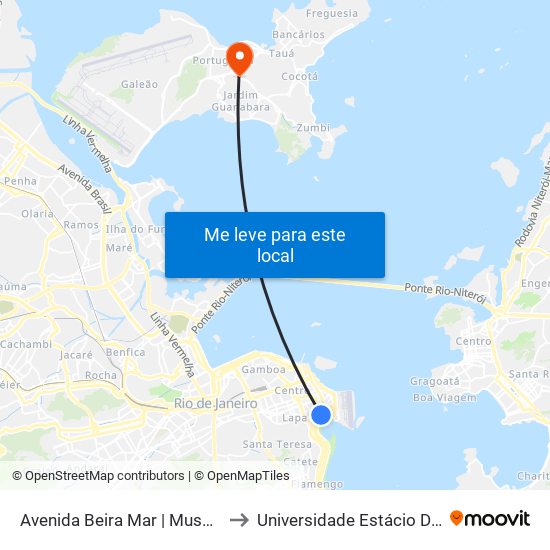 Avenida Beira Mar | Museu De Arte Moderna (Mam) to Universidade Estácio De Sá Ilha Do Governador map