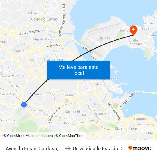 Avenida Ernani Cardoso, 129 | Via Padre Telêmaco to Universidade Estácio De Sá Ilha Do Governador map