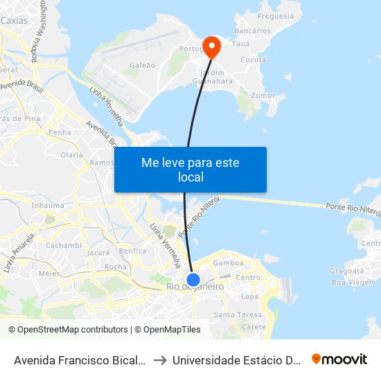 Avenida Francisco Bicalho | Iml Afrânio Peixoto to Universidade Estácio De Sá Ilha Do Governador map