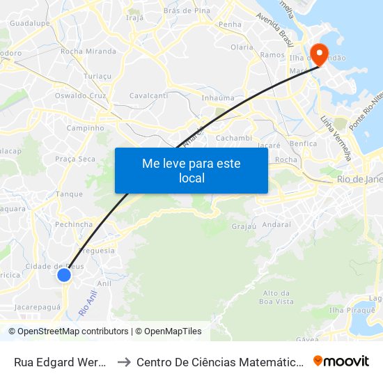 Rua Edgard Werneck, 1663 to Centro De Ciências Matemáticas E Da Natureza map