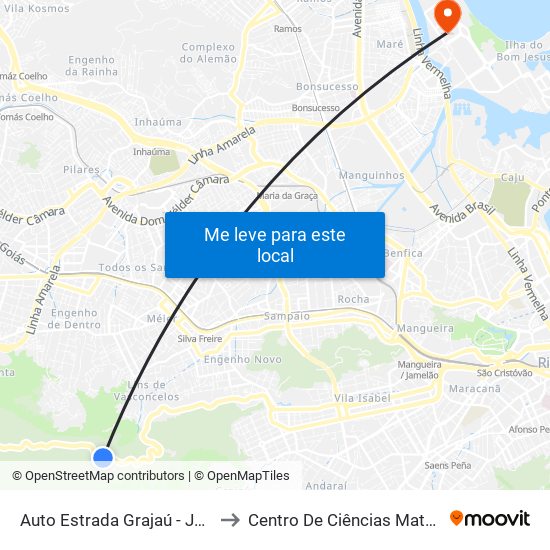 Auto Estrada Grajaú - Jacarepaguá, 4393-4751 to Centro De Ciências Matemáticas E Da Natureza map