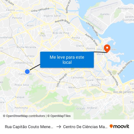 Rua Capitão Couto Menezes, 231 | Upa De Madureira to Centro De Ciências Matemáticas E Da Natureza map