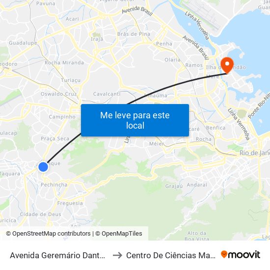 Avenida Geremário Dantas | Intercontinental Tanque to Centro De Ciências Matemáticas E Da Natureza map