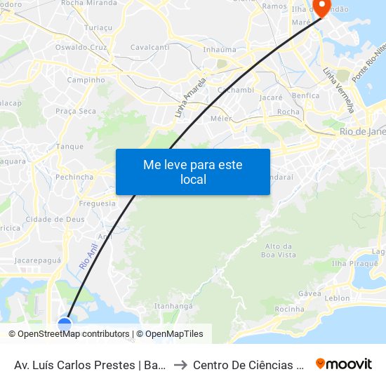 Av. Luís Carlos Prestes | Barrashopping - Nível Lagoa (Fundos) to Centro De Ciências Matemáticas E Da Natureza map