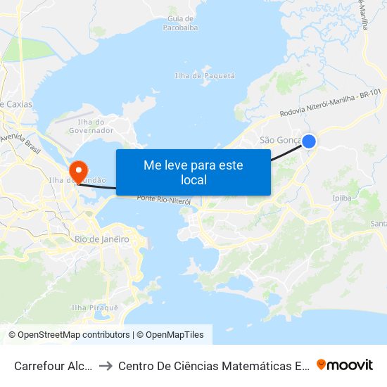 Carrefour Alcântara to Centro De Ciências Matemáticas E Da Natureza map