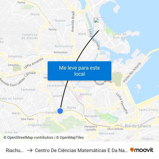 Riachuelo to Centro De Ciências Matemáticas E Da Natureza map
