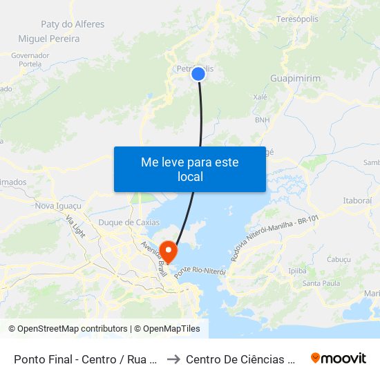 Ponto Final - Centro / Rua Paulo Barbosa (Linhas Petro Ita) to Centro De Ciências Matemáticas E Da Natureza map