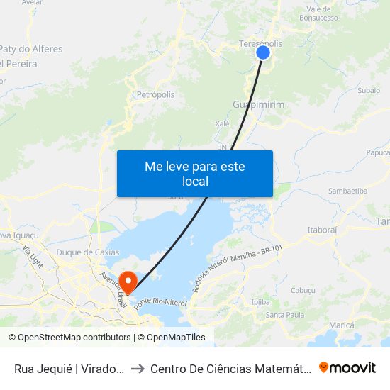 Rua Jequié | Viradouro Da Colina to Centro De Ciências Matemáticas E Da Natureza map