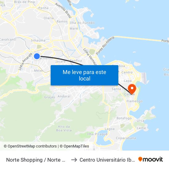 Norte Shopping / Norte Grill to Centro Universitário Ibmr map