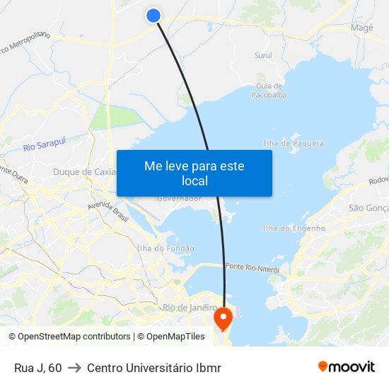 Rua J, 60 to Centro Universitário Ibmr map