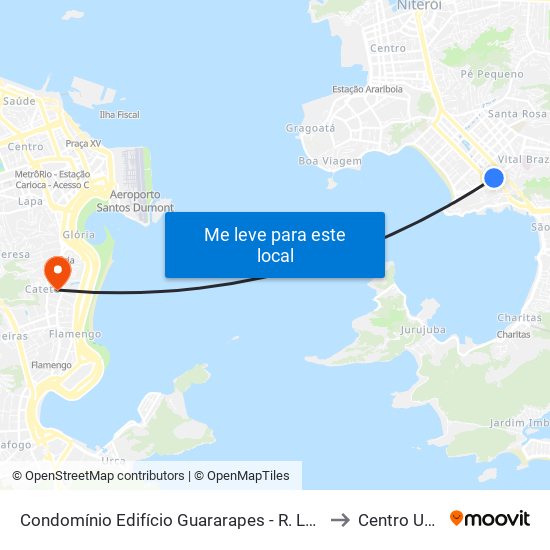 Condomínio Edifício Guararapes - R. Lemos Cunha 532 - Icaraí Niterói - Rj 24230-130 Brasil to Centro Universitário Ibmr map