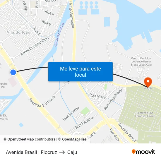 Avenida Brasil | Fiocruz to Caju map