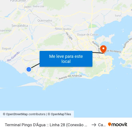 Terminal Pingo D'Água :: Linha 28 (Conexão Brt) to Caju map