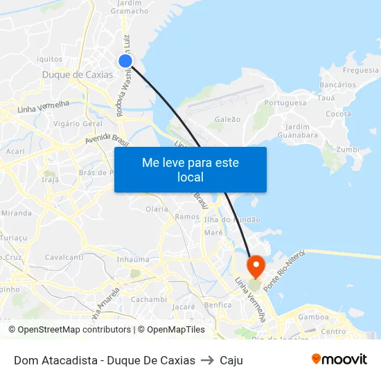 Dom Atacadista - Duque De Caxias to Caju map