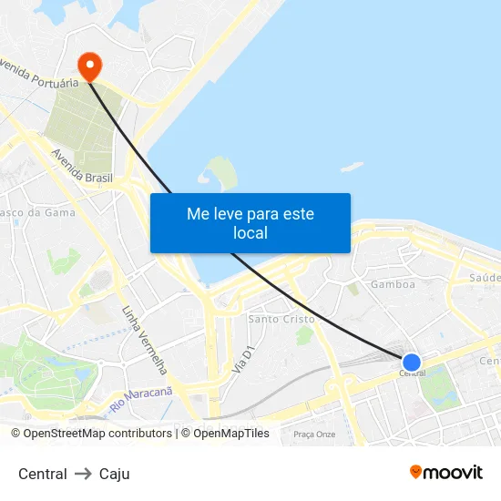 Central to Caju map