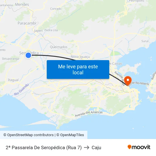 2ª Passarela De Seropédica (Rua 7) to Caju map