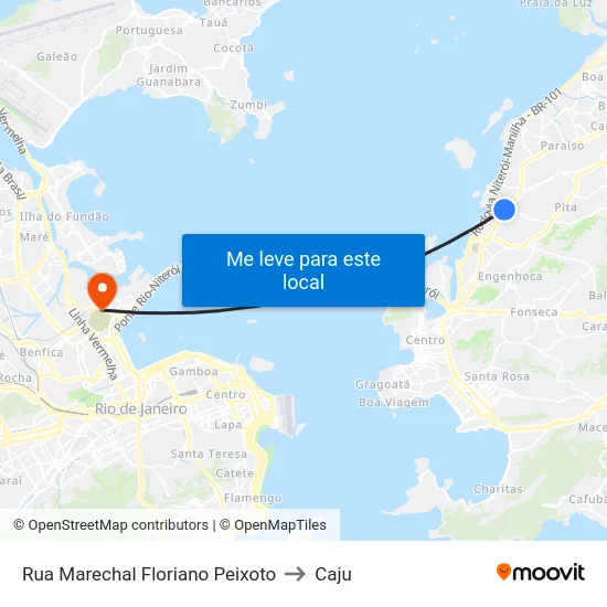 Rua Marechal Floriano Peixoto to Caju map