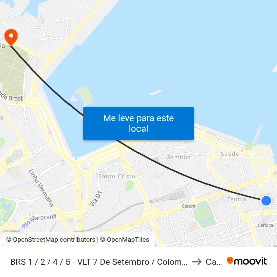 BRS 1 / 2 / 4 / 5 - VLT 7 De Setembro / Colombo to Caju map