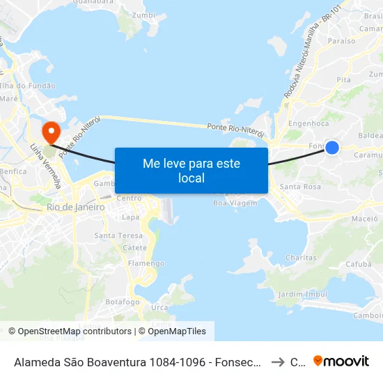 Alameda São Boaventura 1084-1096 - Fonseca Niterói - Rj Brasil to Caju map