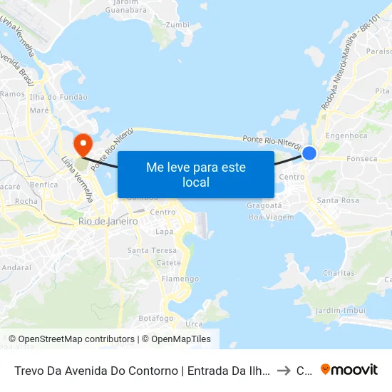 Trevo Da Avenida Do Contorno | Entrada Da Ilha Da Conceição to Caju map