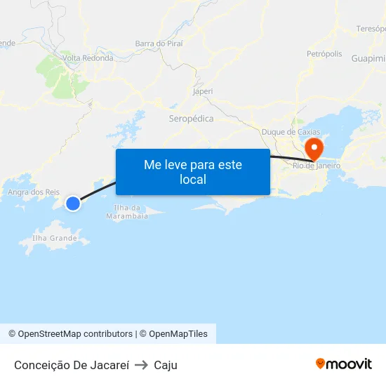 Conceição De Jacareí to Caju map