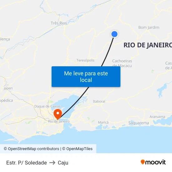 Estr. P/ Soledade to Caju map