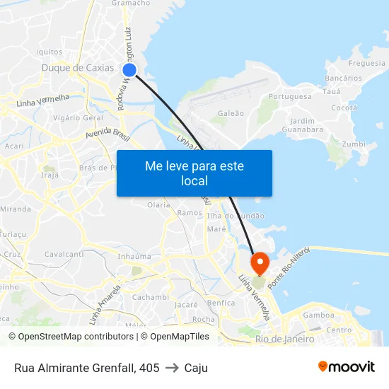 Rua Almirante Grenfall, 405 to Caju map
