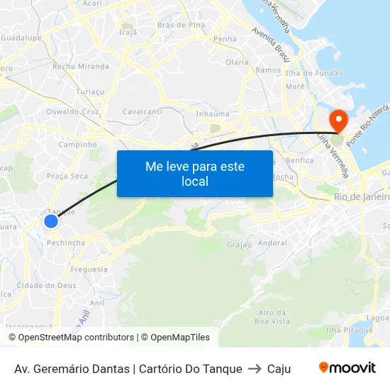 Av. Geremário Dantas | Cartório Do Tanque to Caju map