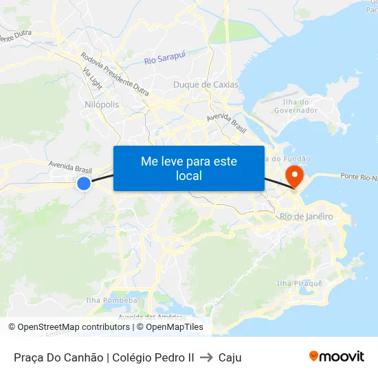 Praça Do Canhão | Colégio Pedro II to Caju map