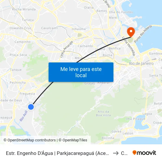 Estr. Engenho D'Água | Parkjacarepaguá (Acesso 1) to Caju map