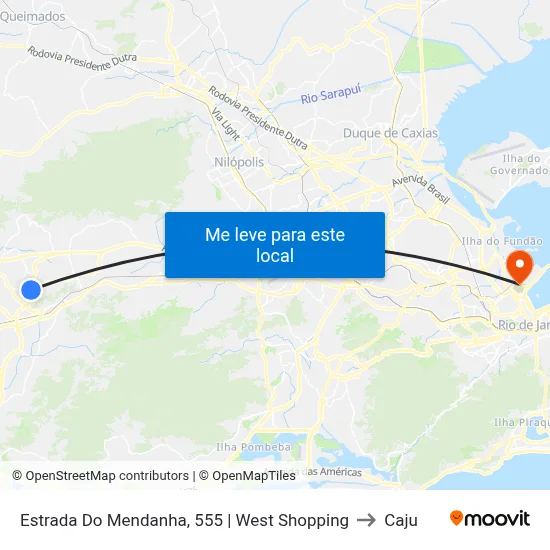 Estrada Do Mendanha, 555 | West Shopping to Caju map