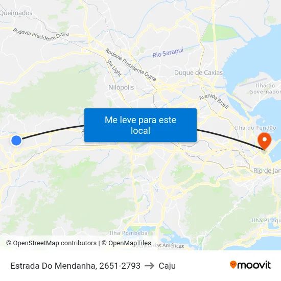 Estrada Do Mendanha, 2651-2793 to Caju map